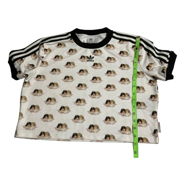 Adidas x Fiorucci All Over Angels Cherub Crop T-Shirt Top Size Small​ - Picture 4 of 16